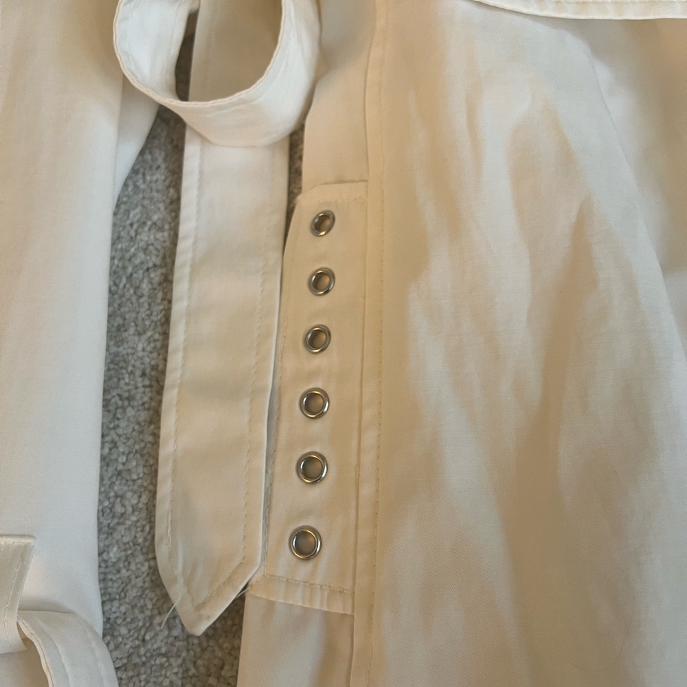 Via Spiga White Belted Trench Coat - Picture 4 of 9